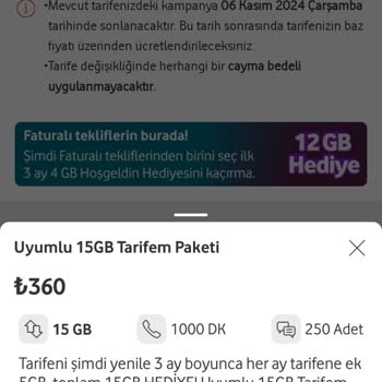 Vodafone Paket Fiyatlarındaki Ani Artış