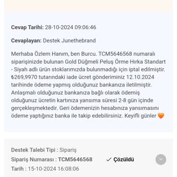 İade Edilmeyen Ürün Ücreti Mağduriyeti