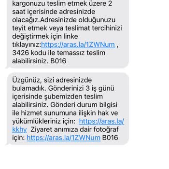 Aras Kargo'nun Tutarsız Teslimat Bildirimi Sorunu