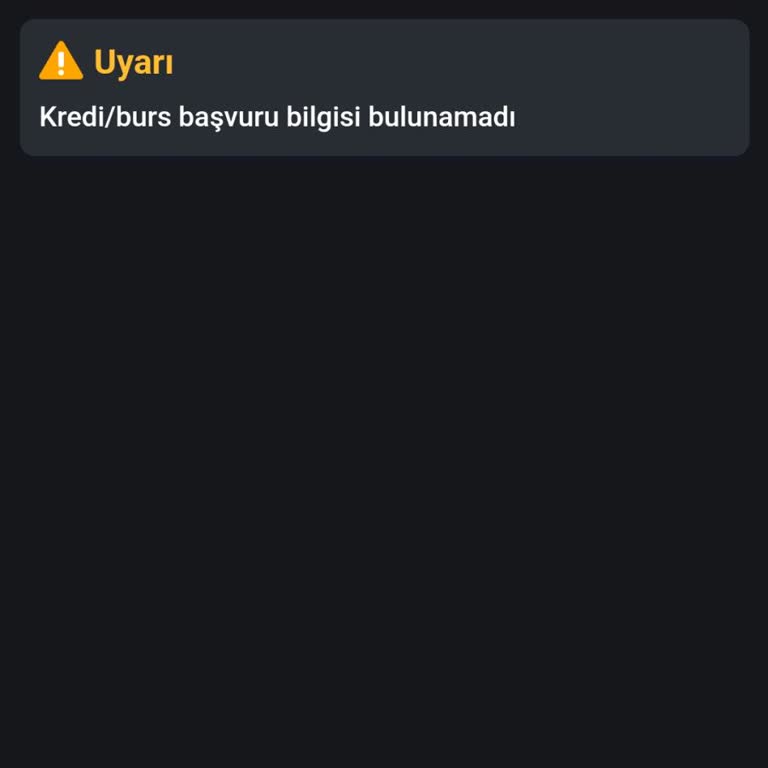 Burs Başvurumun Sonucu Neden Görünmüyor