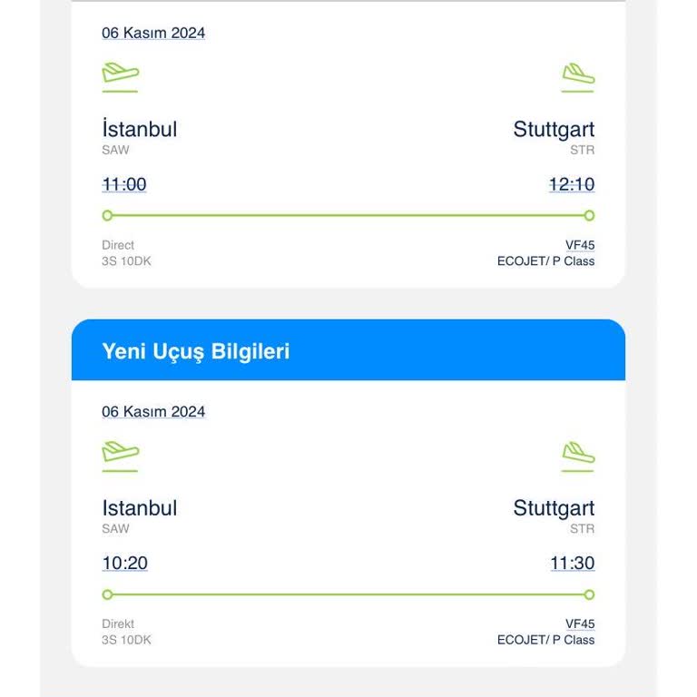 AJet (Anadolu Jet) Rückerstattungsanfrage - Ticketstornierung ohne Benachrichtigung