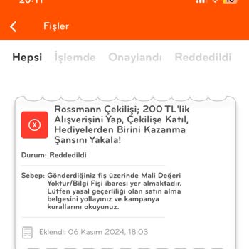 Çek Kazan Uygulaması Fatura Sorunu