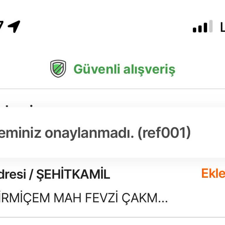 Hepsiburada'da Alışverişte Karşılaşılan Ref0001 Hatası