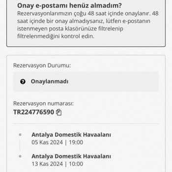 Pegasus Araç Kiralama Rezervasyon Sorunu Ve İade Beklentisi