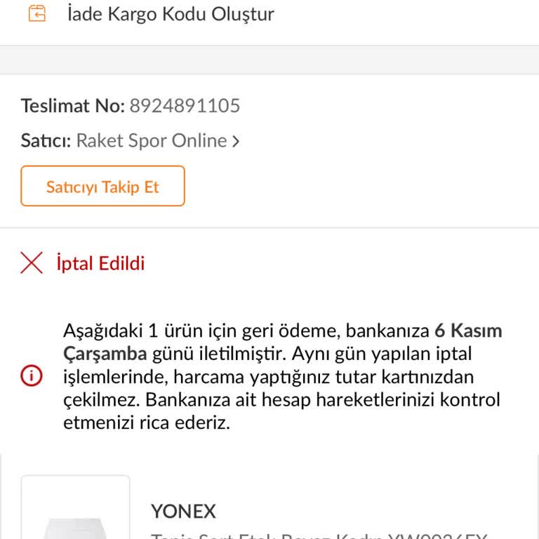 Yanlış İade: Turnuva Öncesi Beyaz Şort Etek Krizi