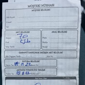 Garanti Kapsamındaki Aküde Haksızlık