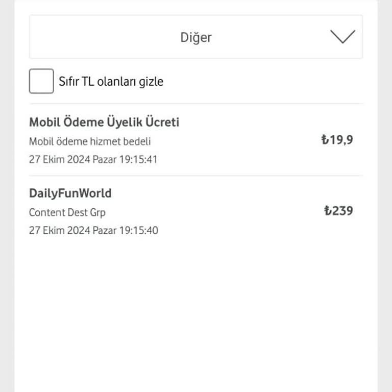 Vodafone Mobil Ödeme Aboneliği Sorunu