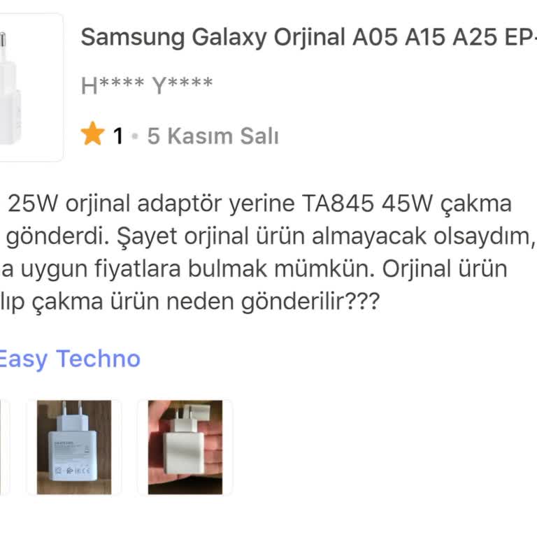 Hepsiburada'da Sahte Ürün Ve Yayınlanmayan Yorum Sorunu