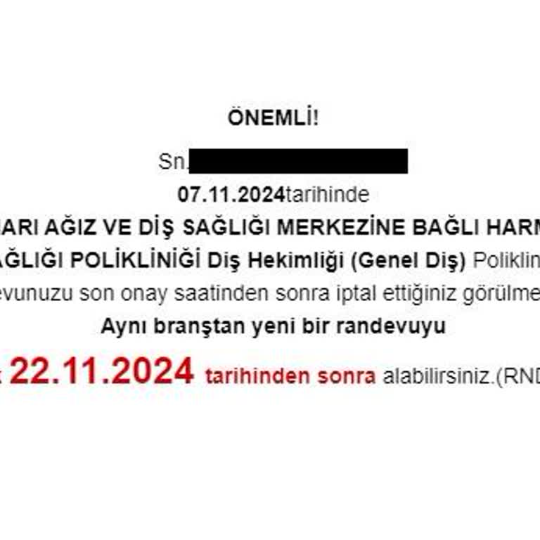 Yanlış Randevu İptalinde 15 Gün Ceza Şoku