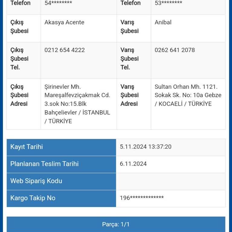 Esenyurt Şubesi Ve Sürat Kargo'nun Sorumsuzluğu