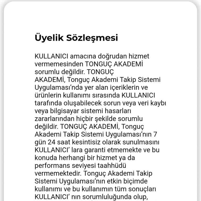 Kayıt Olma Sürecinde Bilinmeyen Hata