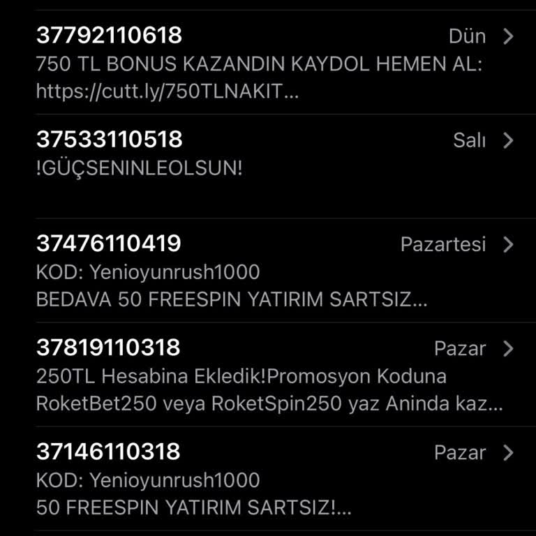 Vodafone Hattıma Gelen İstenmeyen Mesajlar Sorunu