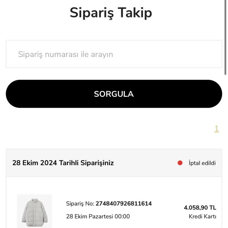 Sanal Çadır'da İptal Edilen Sipariş Ve Geri Ödenmeyen Para