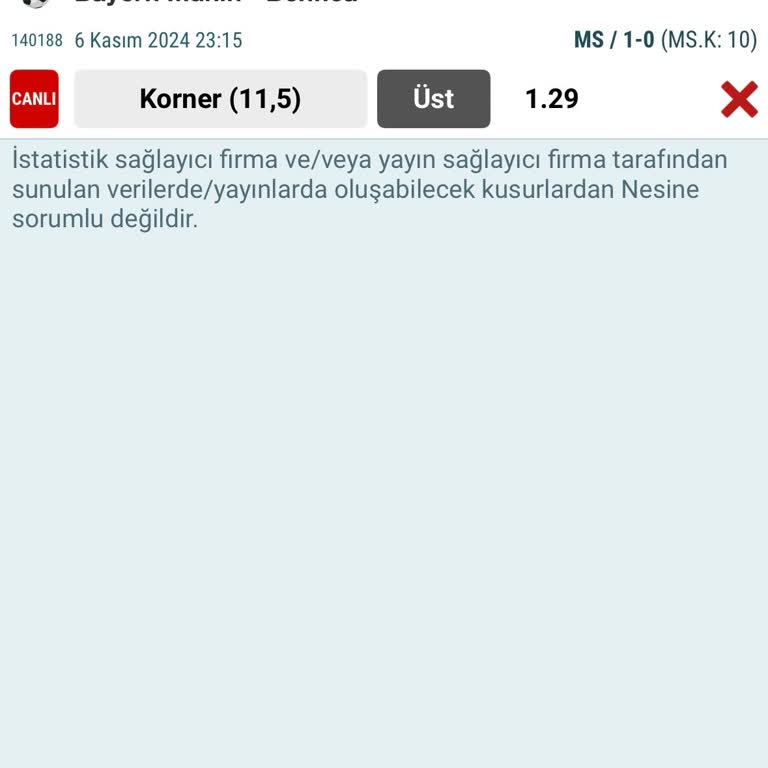 Nesine.com'da Eksik Korner Sayımı Sorunu