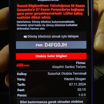 Otobüs Firması Hareket Saatinden Önce Gidip Beni Mağdur Etti