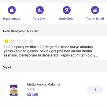 Sipariş Teslimatında Yaşanan Gecikme Ve İletişim Sorunları