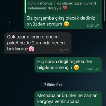 Eksik Sipariş Ve İletişim Sorunları
