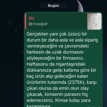 Eksik Sipariş Ve İletişim Sorunları