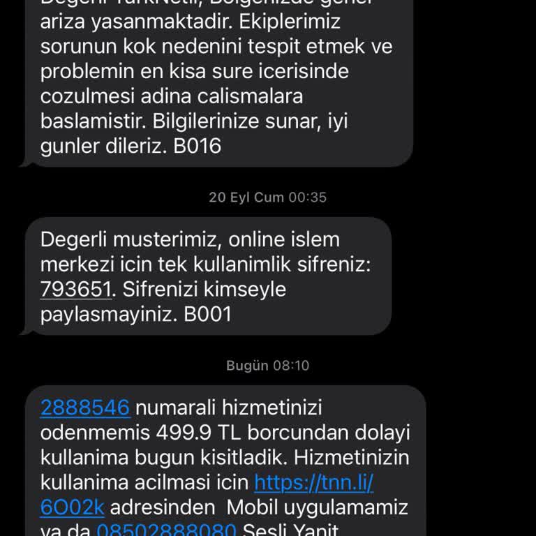 Haksız Fatura Ücreti Ve İnternet Kısıtlaması Sorunu