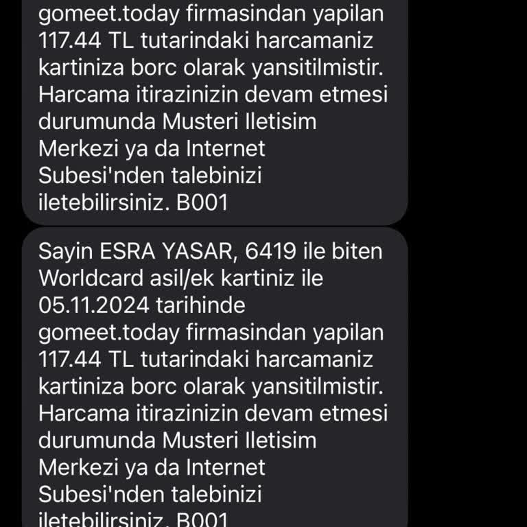Kredi Kartımdan Bilgim Dışında Çekim Yapıldı
