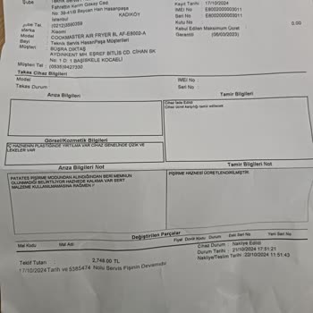 Kargo Teslimatı Sonrası Elektronik Cihaz Hasarı