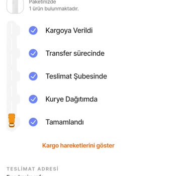 Kargoda Bekleyen Ürün Ve İptal Talebi
