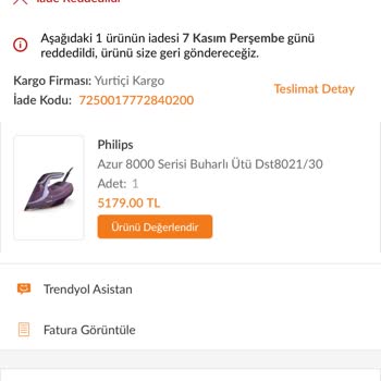 Ütü İadesinde İletişim Ve Destek Sorunları