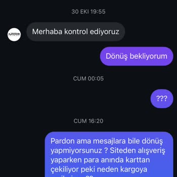 Sipariş Verdim, Ne Mesaj Var Ne Kargo!