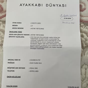 Ayakkabı Dünyası'nda Hayal Kırıklığı: Ürün Kalitesi Ve Müşteri Hizmetleri