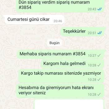 Sipariş Verilen Ürüne Ulaşılamıyor