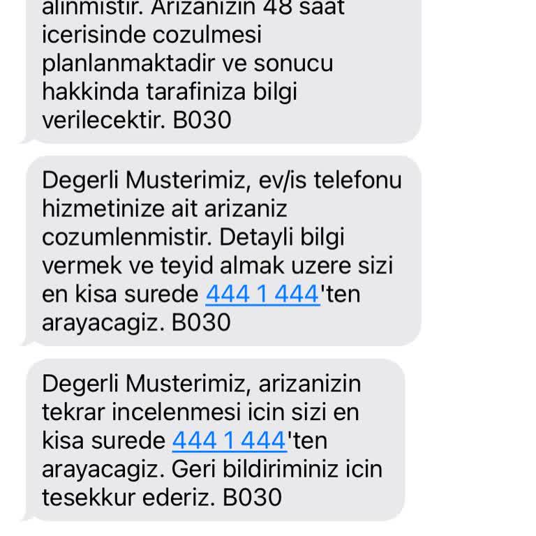 Arıza Kayıtlarına Cevap Vermeyen Hizmet