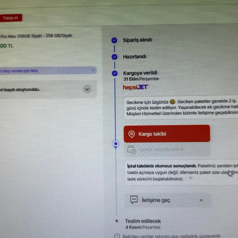 Hepsiburada'nın Dağıtım Ve İade Sürecindeki İlgisizliği