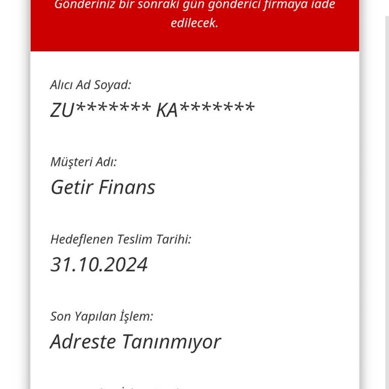 AGT Kurye İle Teslimat Sorunu