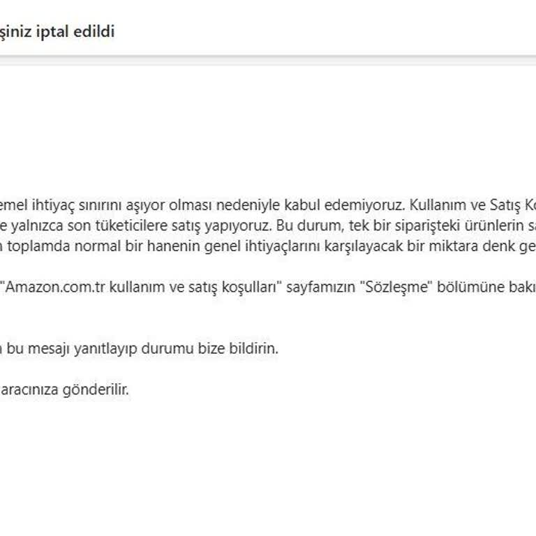Amazon'un Sipariş İptal Politikası Müşterileri Mağdur Ediyor