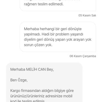 Teslim Edilmeyen Ürün Ve Sorumsuz Müşteri Hizmetleri
