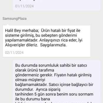 Yanlış Fiyat Gerekçesiyle Gönderilmeyen Ürün