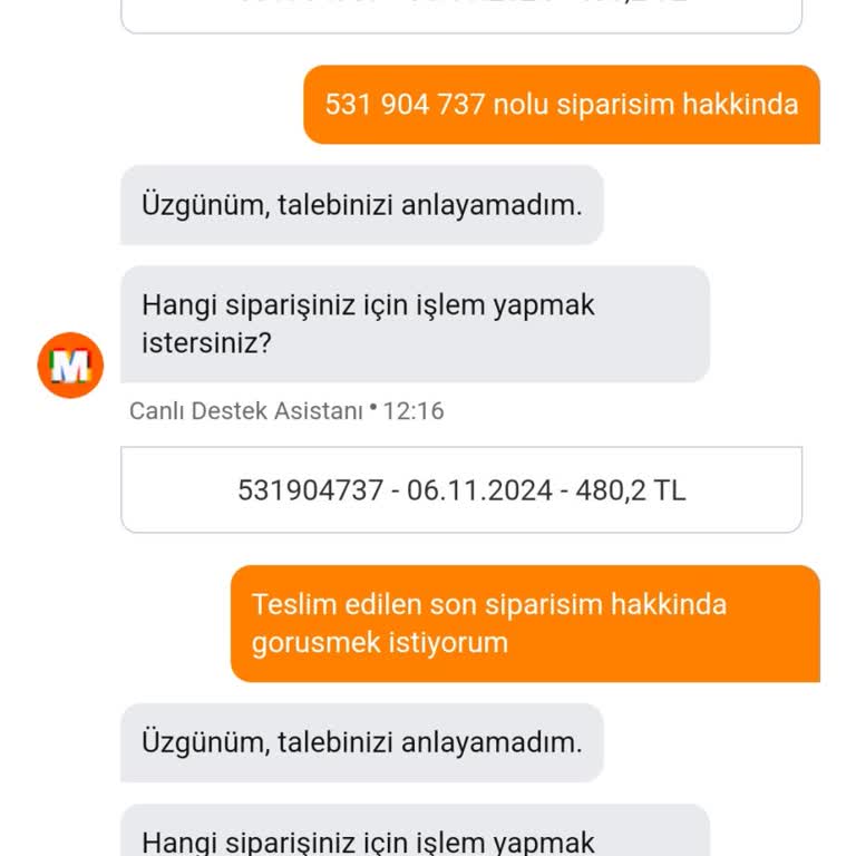 Migros Sanal Market'ten Aldığım Bozuk Ürün Ve İletişim Sorunu