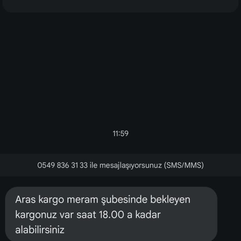 Aras Kargo Meram Şubesi Teslimat Sorunu