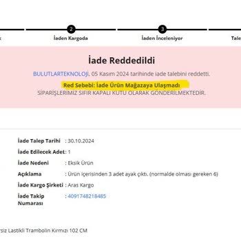 N11.com'dan Aldığım Trambolin Eksik Parça Ve İade Sorunlarıyla Mağduriyet Yarattı