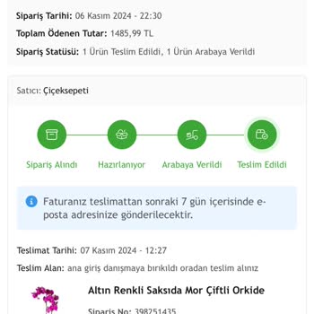 Çiçeksepeti Erfahrung mit fehlerhaften Bestellungen und falschen Lieferungen