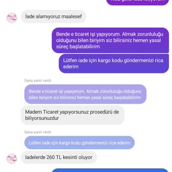 İade Sürecinde Zorluk Ve Ek Ücret Talebi Mağduriyeti