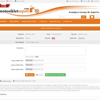 Motosikletsepeti.com'da Sipariş Sorunu Ve Müşteri Hizmetleri Şikayeti