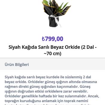Getir Çarşı'dan Gelen Hayal Kırıklığı: Orkide Siparişi Fiyaskosu