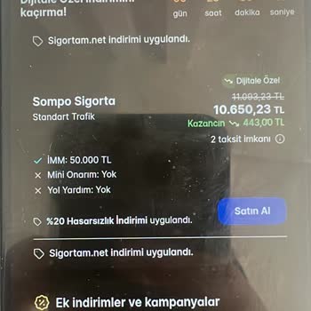 Sompo Sigorta'da Anlık Fiyat Artışı Ve Müşteri Memnuniyetsizliği