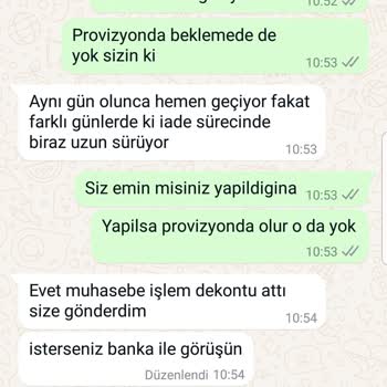 Ücret İadesi Bekleyen Müşteri Mağduriyeti