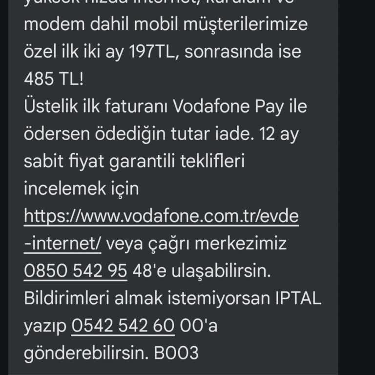 Vodafone Kampanya İndirimi Sorunu