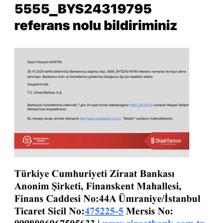 Ziraat Bankası'ndan Yanıtsız Kalan Talep Ve Çözüm Beklentisi