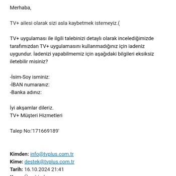Turkcell TV Plus Ücret İadesi Sorunu
