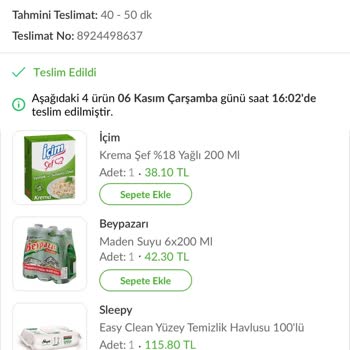 Trendyol Hızlı Market Yanlış Sipariş Ve Yetersiz Destek