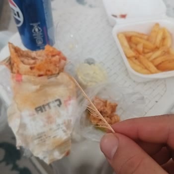 Çıtır Döner Siparişinden Çıkan Tavuk Tüyü